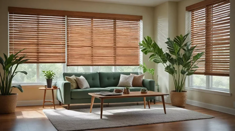 Żaluzje drewniane do salonu — inspiracje aranżacyjne Żaluzje drewniane do salonu — inspiracje aranżacyjne