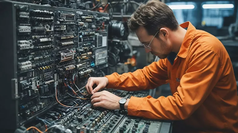 Naprawa modułów sterujących silnikiem diesla w maszynach budowlanych